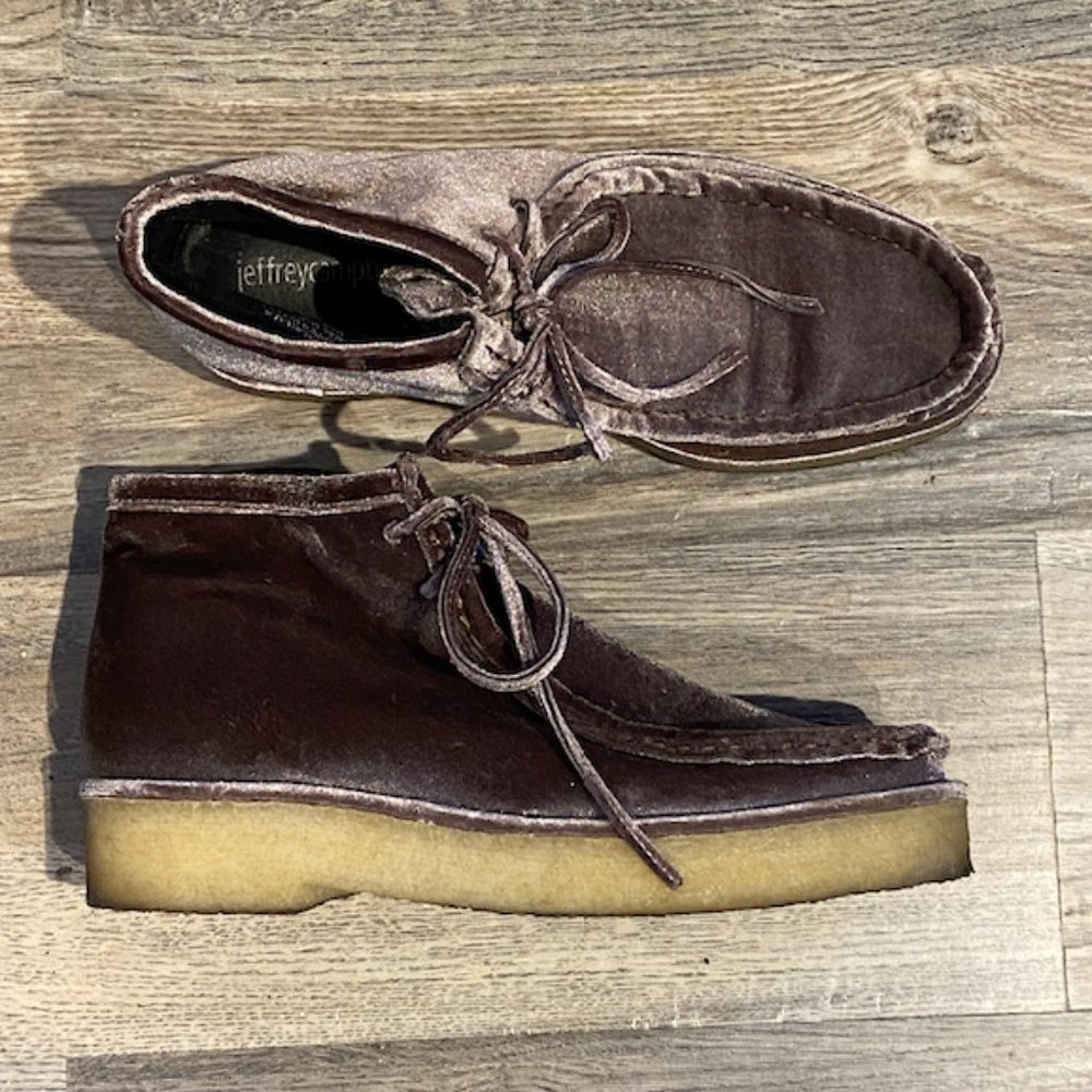 Jeffrey Campbell Pink Velvet Walawala Boots